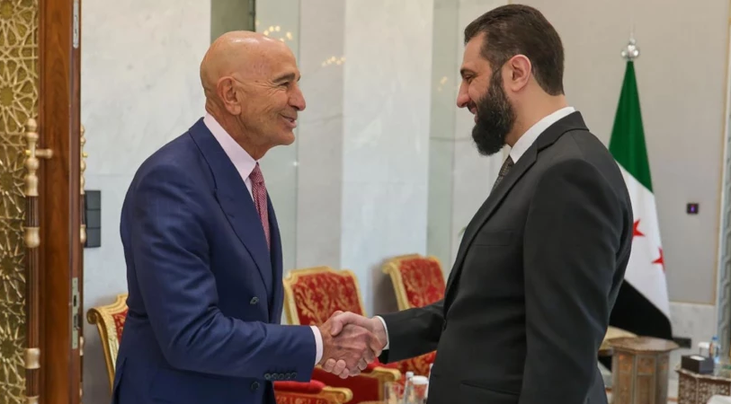 Şam’da diplomasi trafiği: Ahmet Şara ve Tom Barrack bir araya geldi