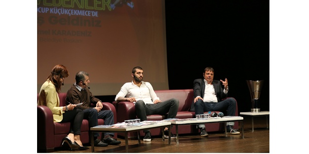 Şampiyon basketçiler gençlerle buluştu