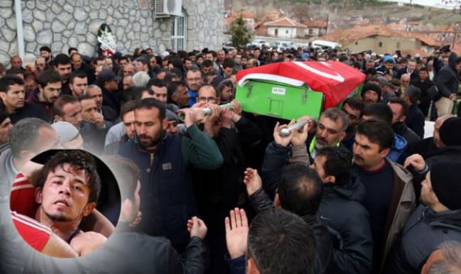 Şampiyon güreşçi toprağa verildi