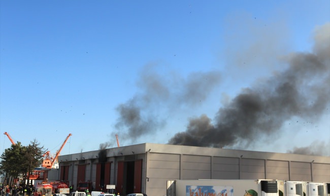 Samsun Limanı'nda yangın