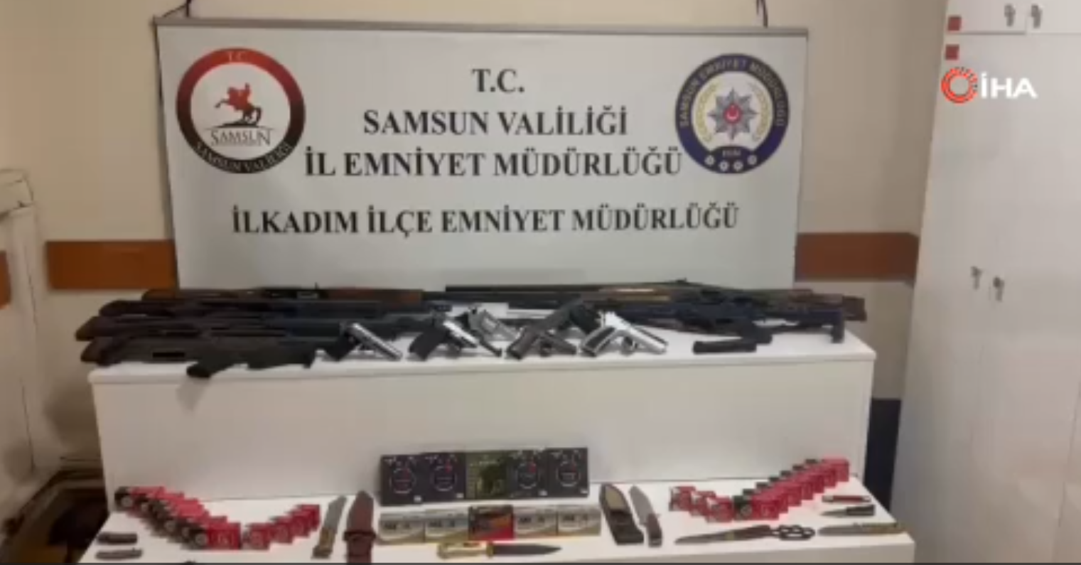 Samsun'da 2 kardeşi miras yüzünden tabancayla vuran eniştenin evinden cephanelik çıktı