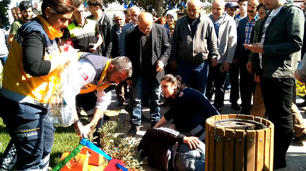 Samsun’da akli dengesi yerinde olmayan kadını rahatsız eden şahıs darp edildi