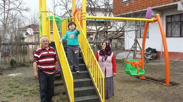 Samsun'da down sendromlu Deniz parka gidemeyince park ona geldi