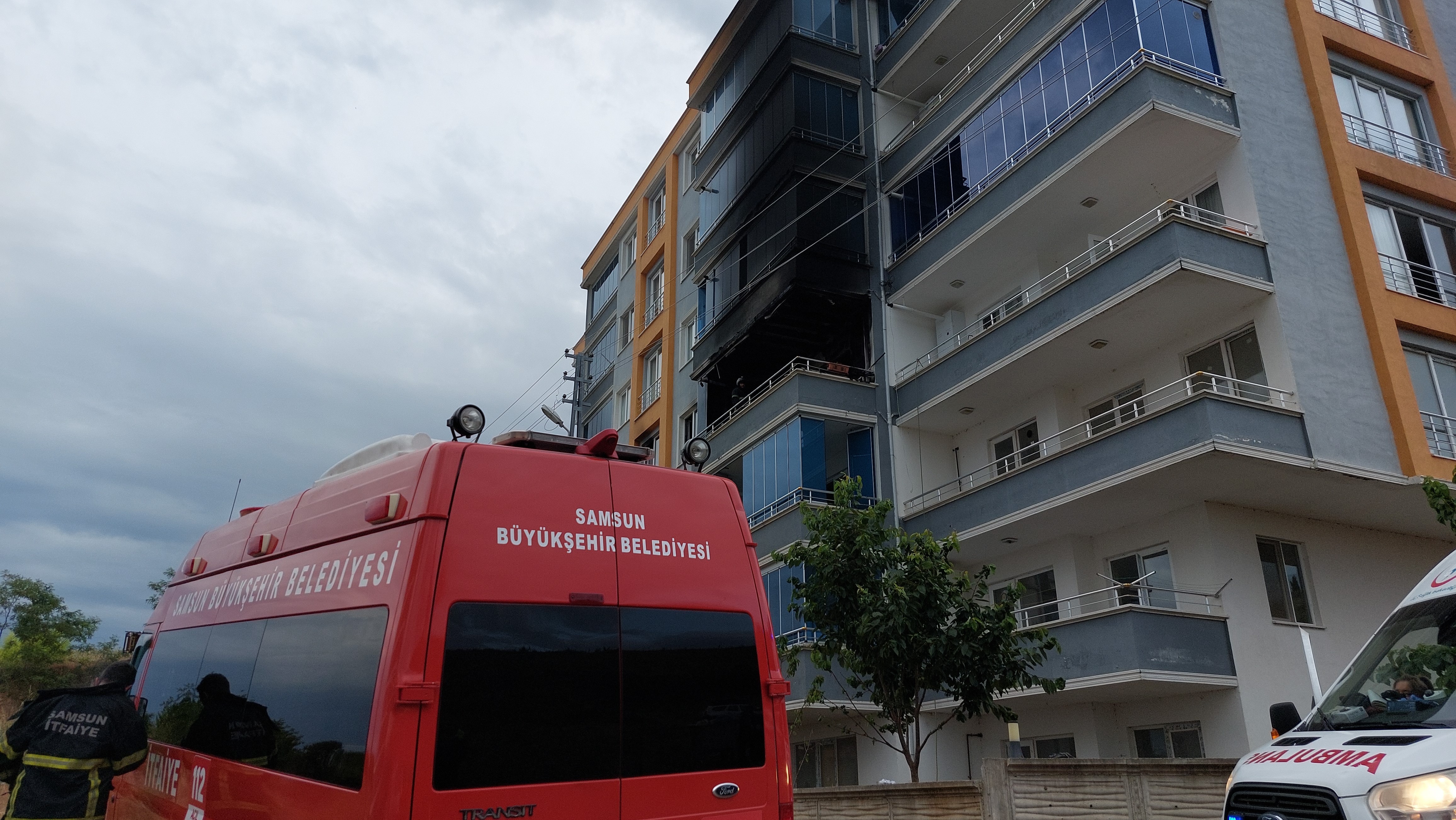 Samsun'da ev yangını