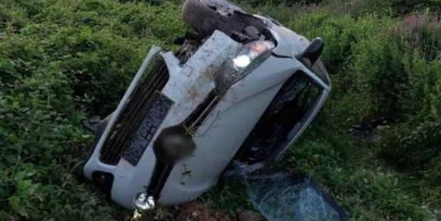 Samsun'da feci kaza! Şarampole yuvarlandı