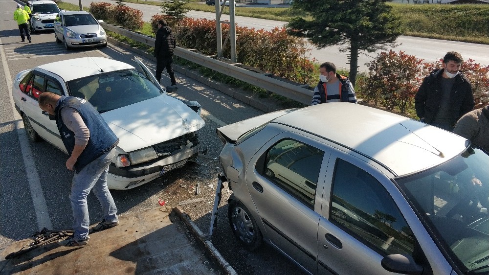 Samsun’da iki otomobil çarpıştı: 1 yaralı 
