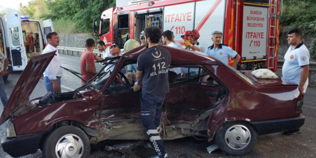 Samsun'da iki otomobil kazası! 1 ölü, 1 yaralı