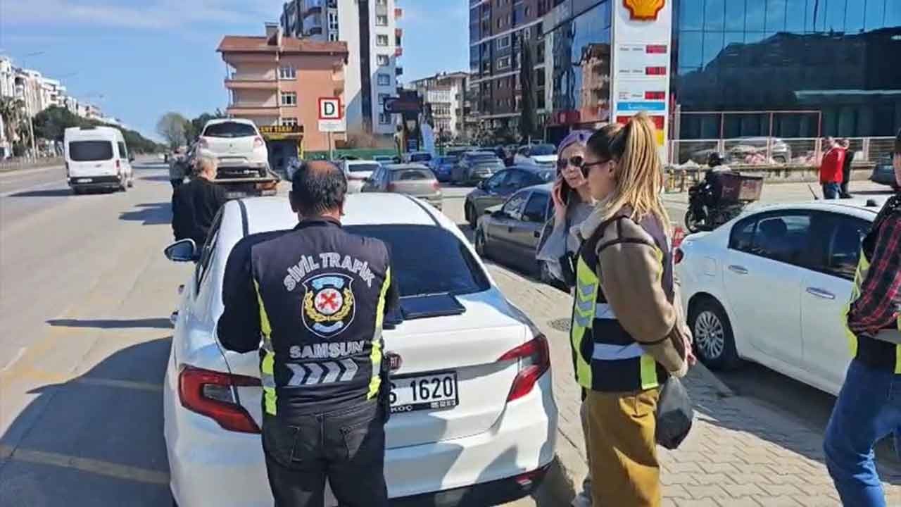 Samsun'da korsan taksiye darbe! Kadın sürücüye 100 bin TL ceza yağdı!