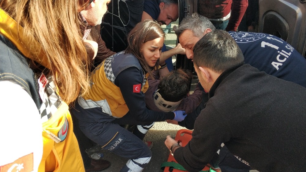 Samsun’da otomobil devrildi: 1 yaralı 
