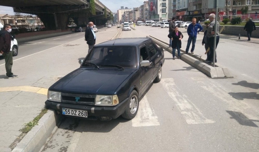 Samsun’da otomobil yayaya çarptı: 1 yaralı 