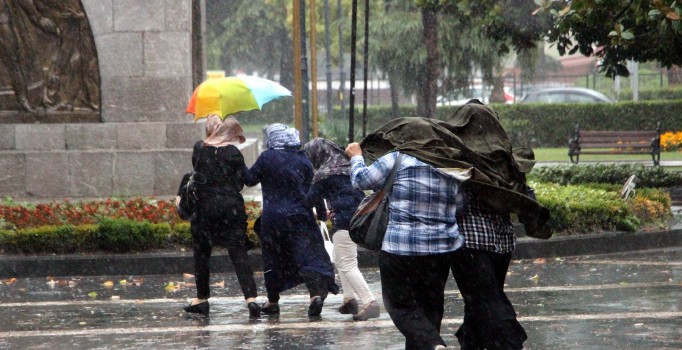 Samsun'da sağanak yağmur ve şiddetli rüzgar ağaç devirdi