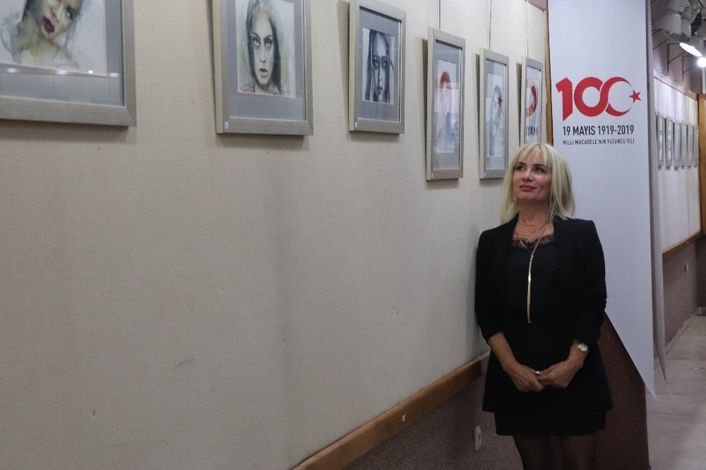 Samsun’da sulu boya portre sergisi 