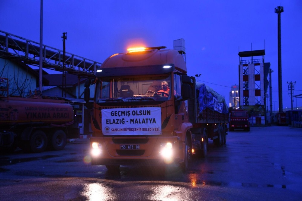 Samsun’dan Elazığ’a 3’üncü tır 