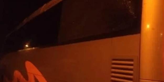 Samsunspor otobüsü saldırıya uğradı