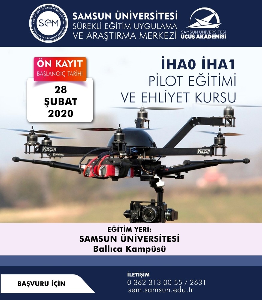 SAMÜ’den İHA pilotluğu eğitimi 