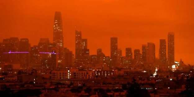San Francisco şehri kızıla boyandı