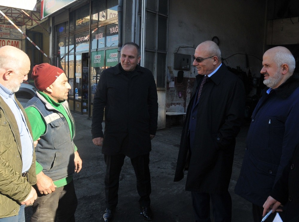 Sanayi sitesini ziyaret edip, esnafın taleplerini dinlediler 