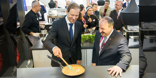 Sanayi ve Teknoloji Bakanı Mustafa Varank, Rus mevkidaşına 'menemen' ikram etti