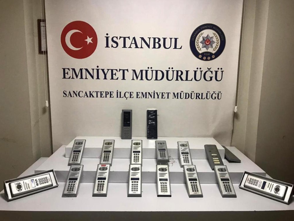 Sancaktepe’de diyafon hırsızları yakayı ele verdi 
