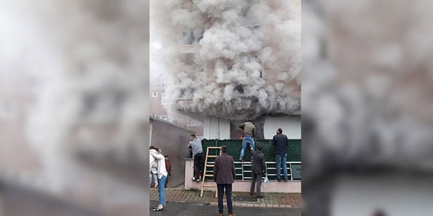 Sancaktepe'de korkutan yangın