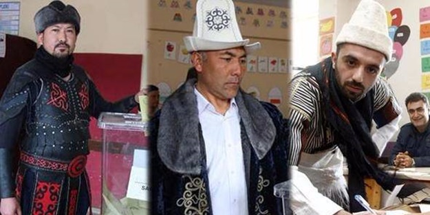 Sandık başında renkli görüntüler!