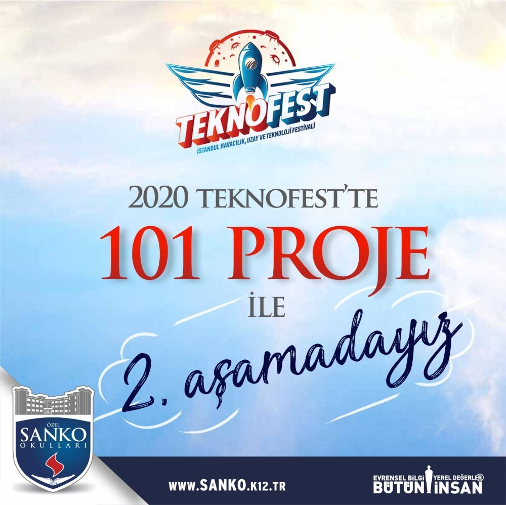 SANKO Okulları 101 projeyle TEKNOFEST 2020’de ikinci aşamada 
