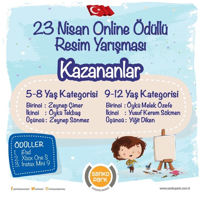 Sanko Park 7. Geleneksel Resim Yarışması sonuçları açıklandı 