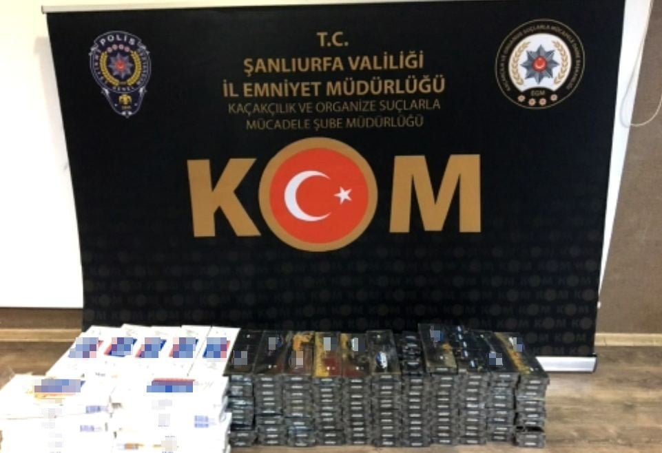 Şanlıurfa’da 3 bin paket gümrük kaçağı sigara ele geçirildi 