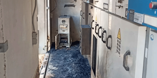 Şanlıurfa'da trafo binası kundaklandı