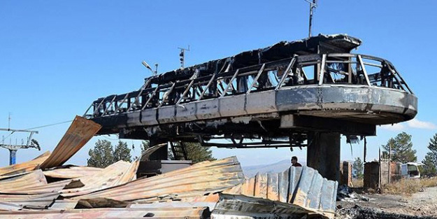 PKK'lılar yaktı! Yenisi yapılacak