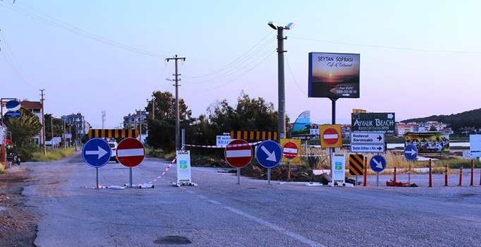 Sarımsaklı yolu ulaşıma kapatıldı