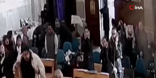 Sarıyer'de kilisede saldırı anının görüntüsü ortaya çıktı