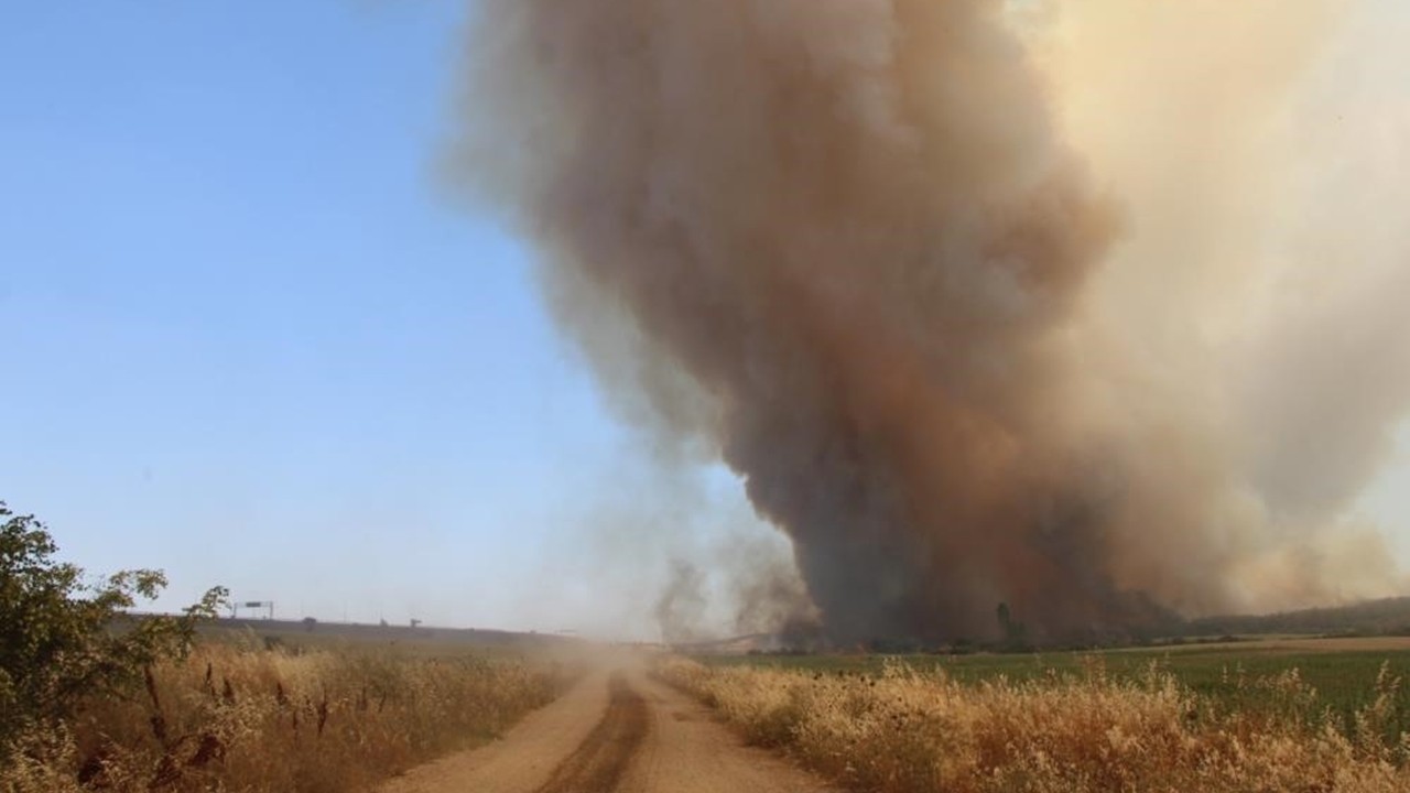 Şarköy Yangını Kavakköy’e Ulaştı, Otoyol Kısa Süreliğine Kapatıldı