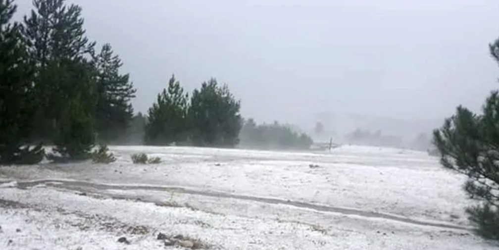 Şaşırtan görüntü! Beyaza büründü