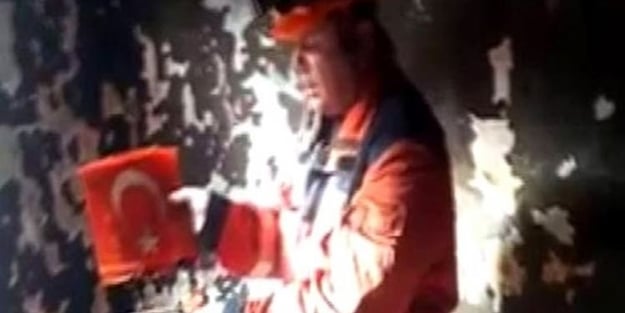 Şoke eden olay! Sadece Türk bayrağı...