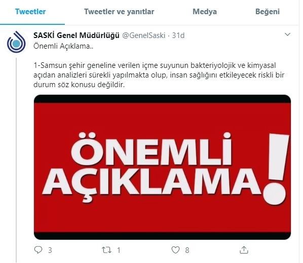 SASKİ’den koku açıklaması 