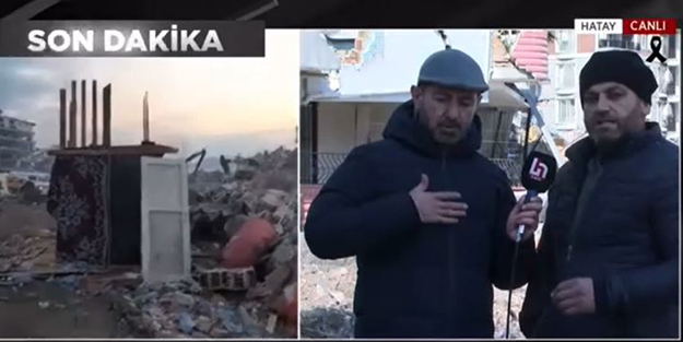 Şaşkına döndüler! Depremzede Halk TV muhabirinin tuzağını bozdu