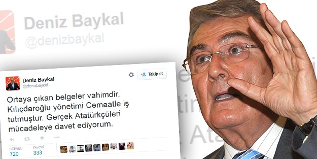 Baykal'a ait olduğu iddia edilen hesaptan flaş 'Paralel CHP' mesajları