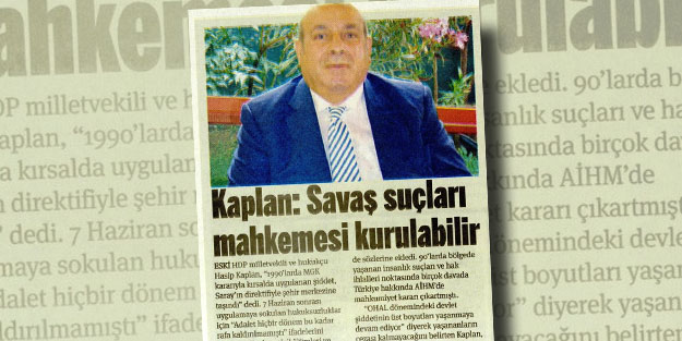Savaş suçları mahkemeleri kurulur ama sizinkiler için!
