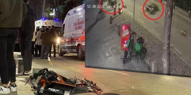 Savrulan motosiklet 30 metre sürüklendi! 2 ağır yaralı