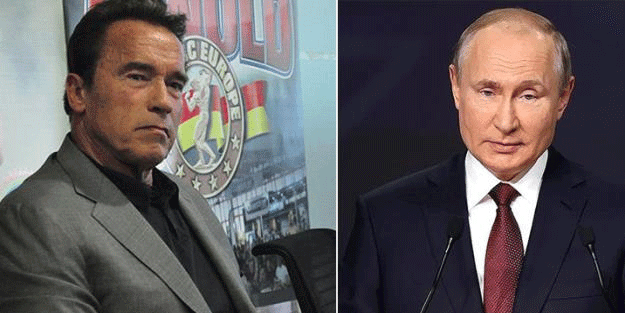 Schwarzenegger'den Putin'e savaş çağrısı