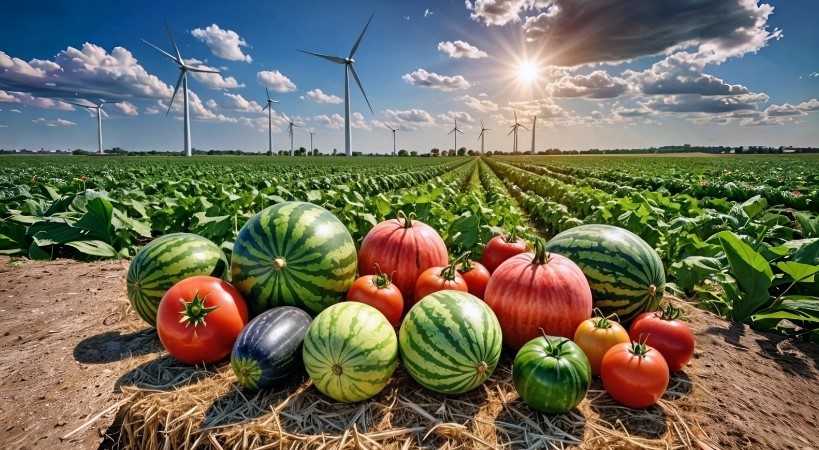 Sebzelerin lezzeti artacak! Rüzgar türbini ve tarım birleşiyor