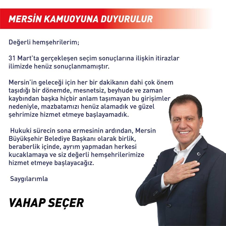 Seçer: “İtirazlar mesnetsiz, beyhude ve zaman kaybı” 