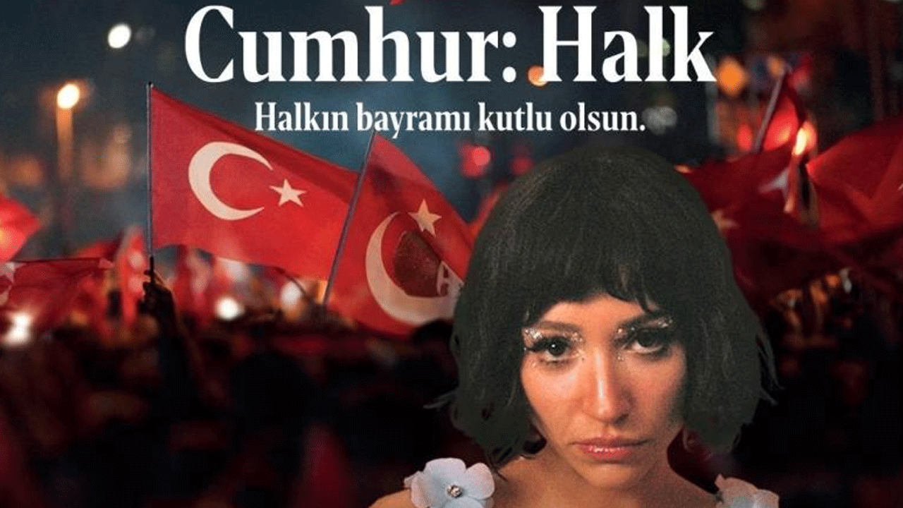 Seçimde yaptığı skandal harekete bakın! Cumhuriyet'i Zeynep Bastık'la kutlama rezaleti