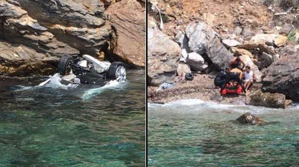 Seferihisar'da otomobiliyle kayalıklara uçtu, 2 gün boyunca kurtarılmayı bekledi
