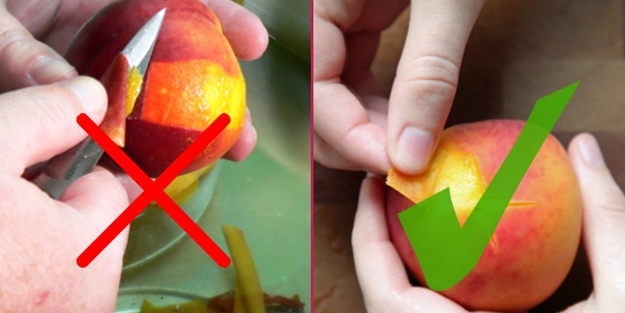 Şeftali aslında böyle soyuluyor - FOTO
