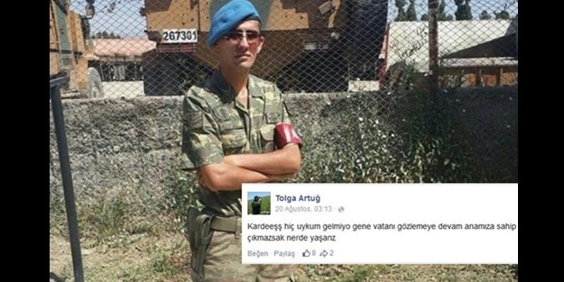 Şehidin paylaşımı yürek burktu
