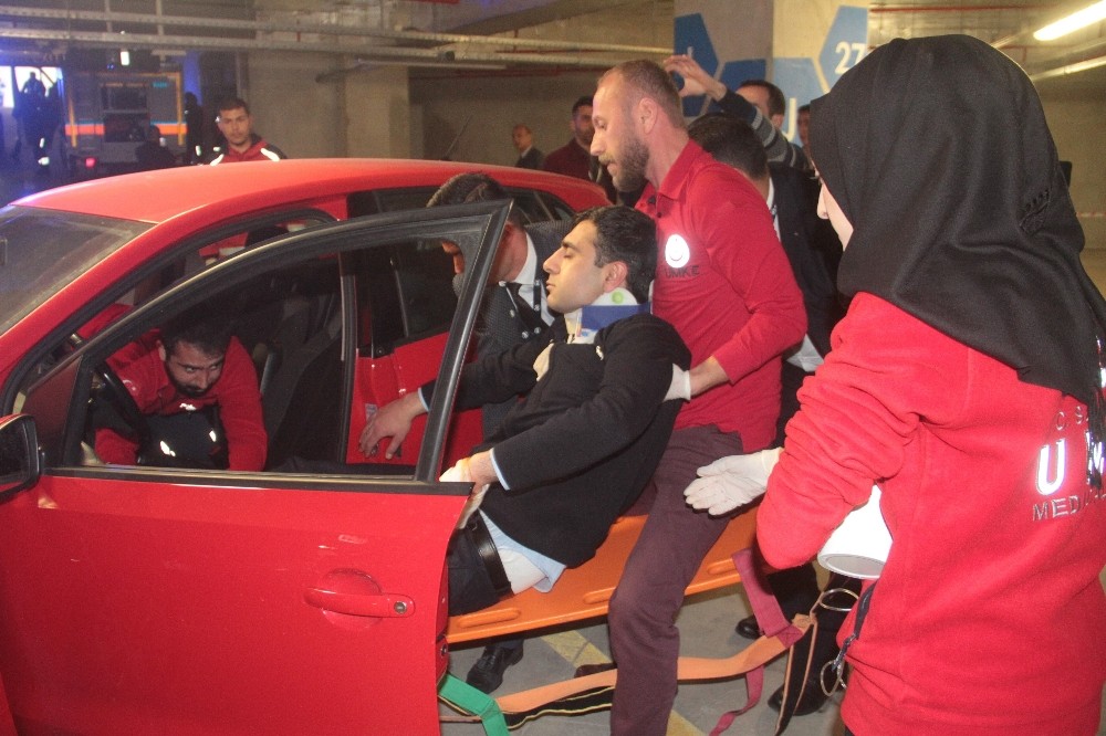 Şehir Hastanesinde yangın ve kurtarma tatbikatı 