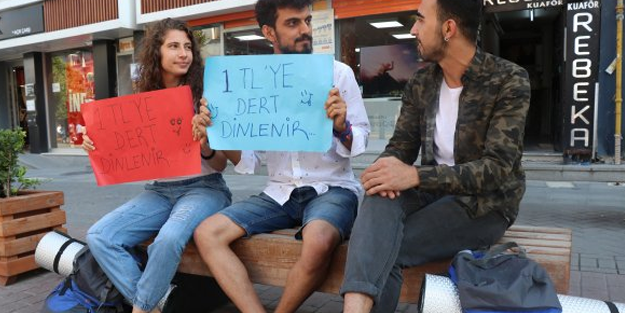 Şehir şehir gezip 1 Liraya dert dinliyorlar!