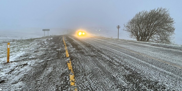 Şehirde kar ve yoğun tipi!